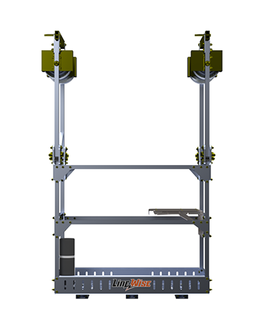 LineWise Non-Powered Horizontal Double Bundle Line Cart_front