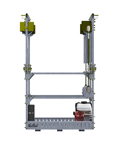 LineWise Powered Horizontal Double Bundle Line Cart_front